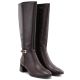 4. Women's brown leather high-heeled boots Sergio Leone KZ-31-S