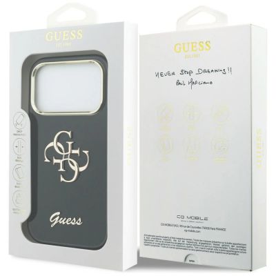8. Guess IML 4G Script Metal case for iPhone 17 Pro - black