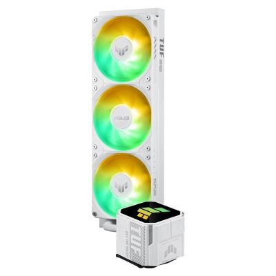 6. ASUS TUF Gaming LC III 360 ARGB White Edition Computer Case All-in-One Liquid Cooler 12cm White