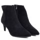 4. Women's insulated ankle boots with a low heel, suede, black, Sergio Leone BT-65