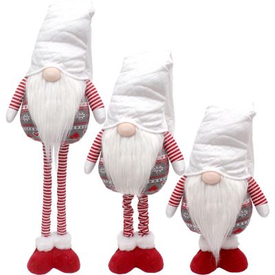 12. GNOME ON TELESCOPIC LEGS WHITE 80-115CM