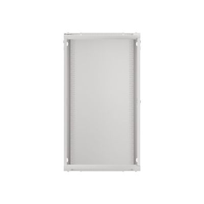 8. Lanberg WF01-6622-10S single-section cabinet (22U; 1080mm / 600mm / 600 mm; wall-mounted; Glass; 19''; gray)
