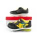 10. Leomil Pokemon children's sports shoes sneakers lightweight with velcro black yellow