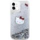 3. Hello Kitty Liquid Glitter Charms Kitty Head Case for iPhone 11 / Xr - Silver