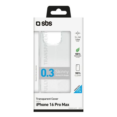 2. SBS Skinny Cover for iPhone 16 Pro Max - Transparent
