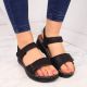 4. eVento W EVE223D black wedge sandals 
