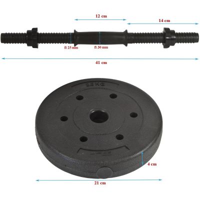 54. EBfit composite adjustable dumbbell 10 kg