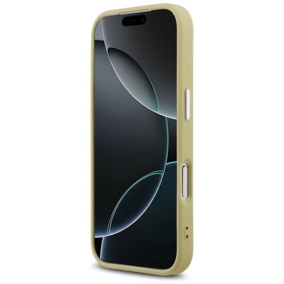 5. Guess Glitter Triangle Logo MagSafe Case for iPhone 17 Pro - Gold