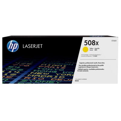 121. HP 508X High-Capacity Yellow Original LaserJet Toner Cartridge