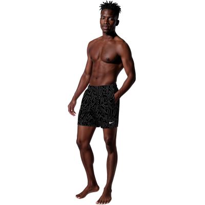 6. Nike Breaker Tossed Swoos 5" Volley Swim Shorts black NESSG572 001