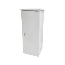 Outdoor rack cabinet IP55, floor-standing 19" 42U 600x600, 4 support beams, 4 cable glands, gray ALANTEC