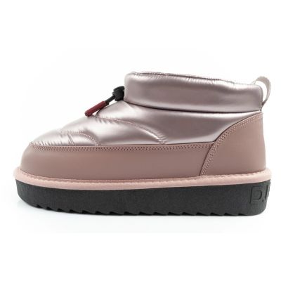 11. D.Franklin women's snow boots winter fashionable insulated ankle boots rose gold