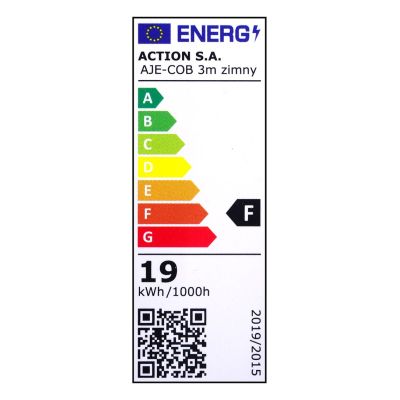6. 3m COB LED strip with power supply, cold color IP20