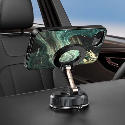 5. Tech-Protect Lamano MagSafe Case for iPhone 16e / 17e - Black and Green