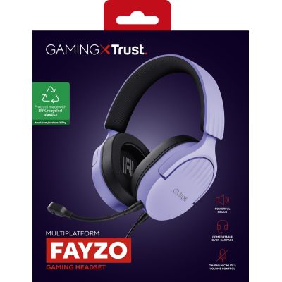 8. TRUST GXT489P FAYZO PURPLE Headset