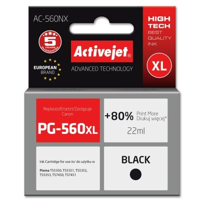 Activejet AC-560NX Ink (Canon PG-560XL replacement; Supreme; 22 ml; black)