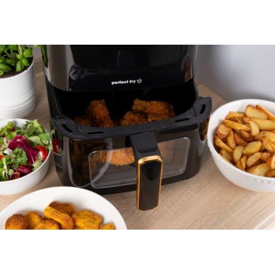 9. ELDOM FAT-FREE FRYER FR500 5.5 L 1200W GLASS CONTAINER, GRID, SILICONE PAD, 8 PROGRAMS, TEMPERATURE CONTROL.