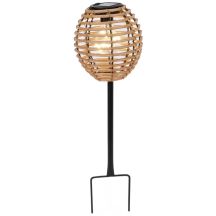 PROGARDEN BROWN RATTAN SOLAR BALL LAMP