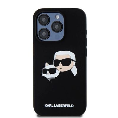 3. Karl Lagerfeld Silicone Karl&Choupette MagSafe case for iPhone 15 Pro Max - black