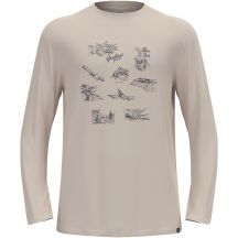 Men's ODLO Merino 200 Tourist T-Shirt Crew Neck l/s Long-Sleeve Shirt, Grey