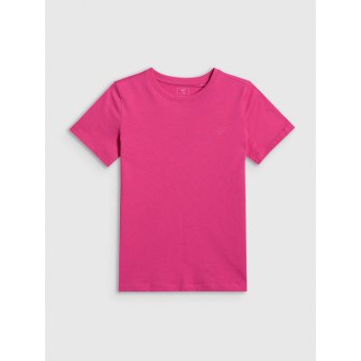 7. Regular plain girls' T-shirt 4F 4FJRSS26TTSHF3554-12S