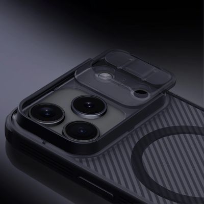 9. Nillkin CamShield Pro MagSafe Compatible Case for iPhone 17 Pro - Transparent Black