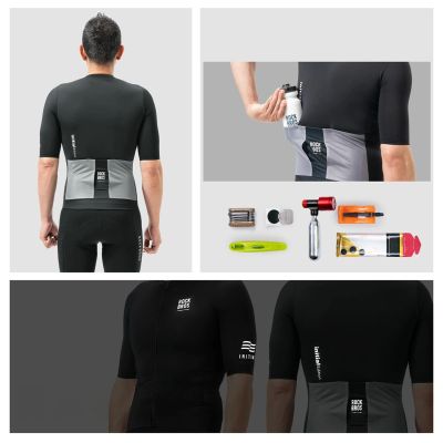 4. Rockbros 15220032001 ROAD TO SKY men's cycling jersey short sleeve S - black