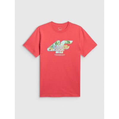 5. Men's regular printed T-shirt 4F 4FRSS26TTSHM4305-63S
