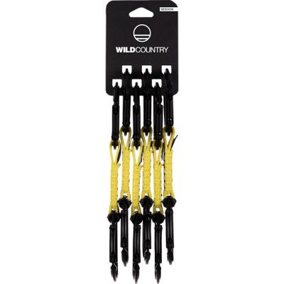 Wild Country 40-0000002003-0975-2 Climbing Carabiner Locking Clasp Black, Yellow 6 pcs.