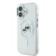 2. Karl Lagerfeld IML Metal Karl&Choupette Head MagSafe Case for iPhone 16 - White