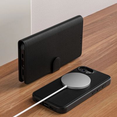 3. Tech-Protect Wallet MagSafe Case for iPhone 16e / 17e - Matte Black