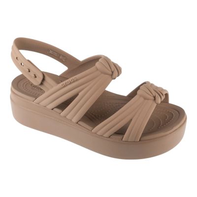 Crocs Brooklyn Knot Low Wedge Sandal 212864-2Q9 Brown 36/37