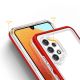 4. Clear 3in1 Case for Samsung Galaxy A72 4G Frame Gel Cover Red