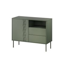 Chest of drawers 1D2S TRESSE 100x40x75 matt green