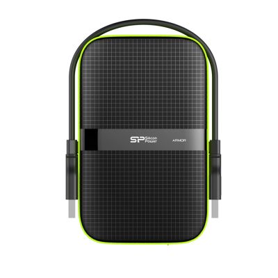 3. Silicon Power Armor A60 External HDD (1TB; 2.5"; USB 3.2; 5400 rpm; Green-Black; SP010TBPHDA60S3K)
