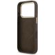 7. Guess 4G Logo Plate MagSafe Case for iPhone 18 Pro / 17 Pro – Brown