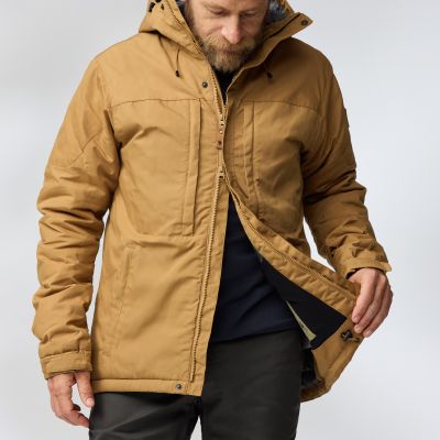 4. Fjällräven Skogsö Padded Jacket M men's hooded winter jacket, brown (F82279-232)