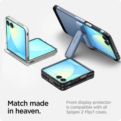 14. Spigen Glas.TR EZ Fit HD Tempered Glass Screen Protector for Samsung Galaxy Z Flip 7 - Transparent