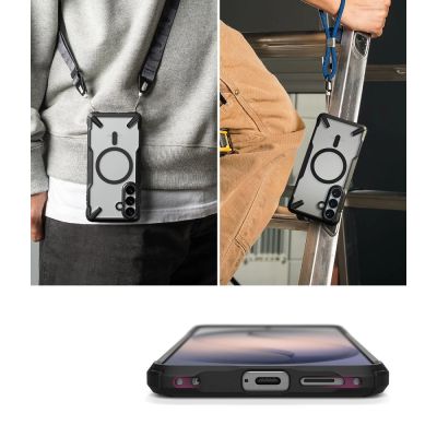 7. Ringke Fusion X Magnetic MagSafe Case for Samsung Galaxy S26+ - Clear Black