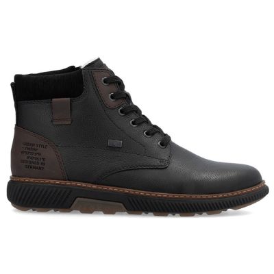 26. Men’s Black Waterproof Leather Boots with Warm Lining Rieker B3343-00