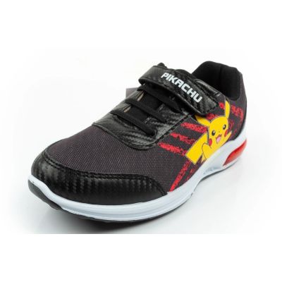 3. Leomil children's sports shoes Pokemon sneakers lightweight with velcro LED black