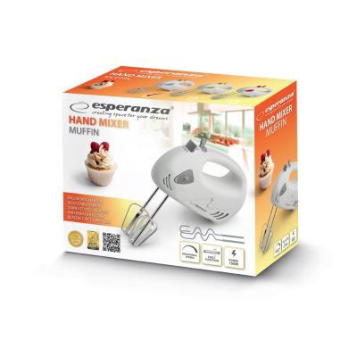 3. ESPERANZA HAND MIXER MUFFIN GRAY 150W EKM007WE