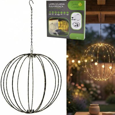 SOLAR HANGING LAMP BALL 30CM 120 LED WARM WHITE