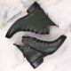8. Insulated flat-heeled ankle boots Jezzi W JEZ412B green