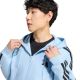 4. Men's adidas Essentials 3-Stripes Fleece Full-Zip Hoodie, Sky Blue KY4143