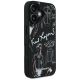 4. Karl Lagerfeld Grained Pattern & Logo MagSafe Case for iPhone 16 - Black