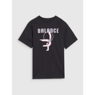 5. Oversized T-shirt with print for girls 4F FJRSS25TTSHF2646-20S