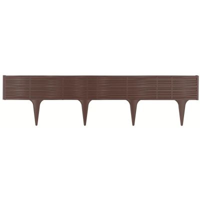 2. GARDEN PALISADE LAWN EDGE BORDER WICKER 390CM BROWN