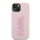 3. Karl Lagerfeld 3D Rubber Glitter Logo case for iPhone 15 - pink