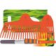 GARDEN RAKE SET S+M TELESCOPIC ROD